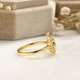 thumbnail image 4 of 10K Yellow Gold Heart Shape Moonstone Cubic Zirconia Engagement Ring, 4 of 5