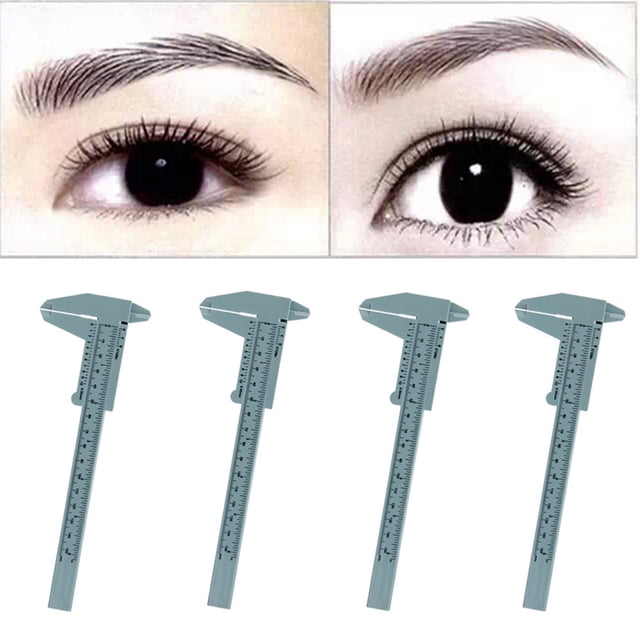 Reusable Tools Makeup Microblading Ruler Measure 4Pc Eyebrow Other,Green Beauty Equipment
