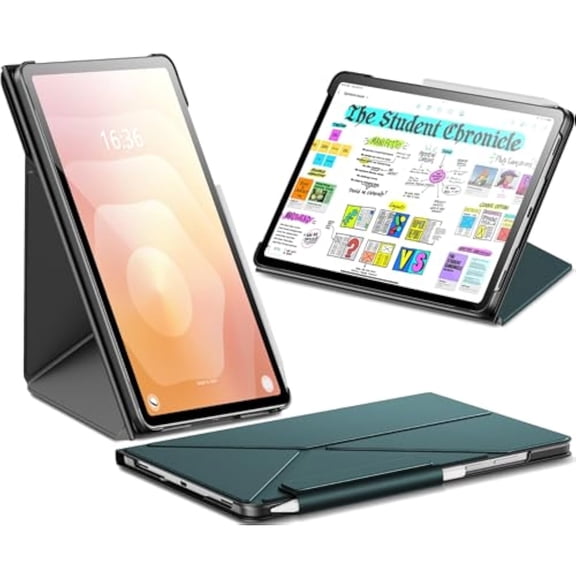Samsung Galaxy Tab A11 Plus and A9 Plus protective case with 360 ° rotating bracket (black)