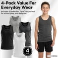 thumbnail image 6 of BROOKLYN VERTICAL Boys 4 Pack Undershirt Tank Top - Tagless Cotton Super Soft, 6 of 7