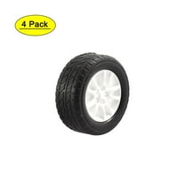 Rubber Roll 2mm Dia Shaft Car Truck Model Toys Wheel 30mmx11mm 4Pcs