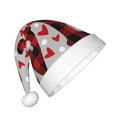 thumbnail image 2 of Fuzoiu Buffalo Plaid Love And Gnome Print Santa Hat Christmas Hat for kids,Santa Hats with Pompom, Unisex Xmas Holiday Hat for Christmas New Year Festive Party Supplies, 2 of 6