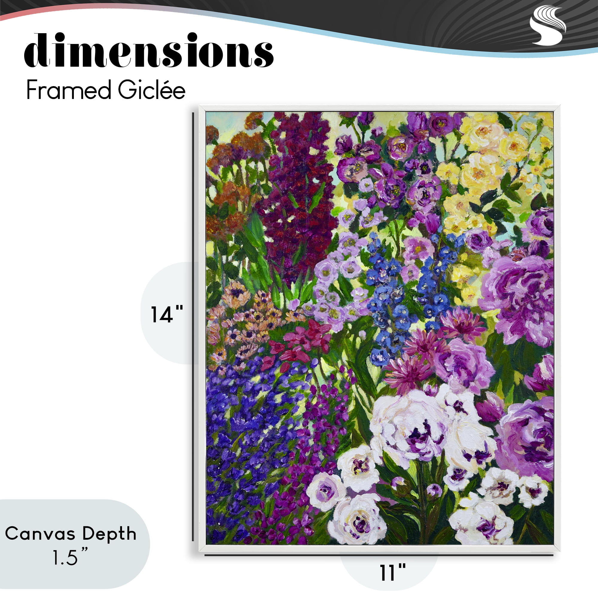 Stupell Industries Lush Greenhouse Garden Flowers White Framed Giclee Art, design by Lee Ann Zirbes