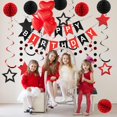 thumbnail image 4 of Decoraciones de cumpleaños meowtastic Happy Birthday en rojo y negro, 4 of 6