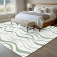 thumbnail image 4 of 6x9 Area Rugs for Living Room, Sage Green Non Slip Area Rugs for Kitchen Bedroom Entryway, Waves Modern Abstract Art Washable Carpet Runner Rug Floor Mats for Bedroom Home Decor, 4 of 9