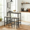 thumbnail image 2 of VASAGLE 2 Pack Bar Stools Chairs, Kitchen Bar Stools with Footrest, Industrial, Greige and Black, 2 of 7