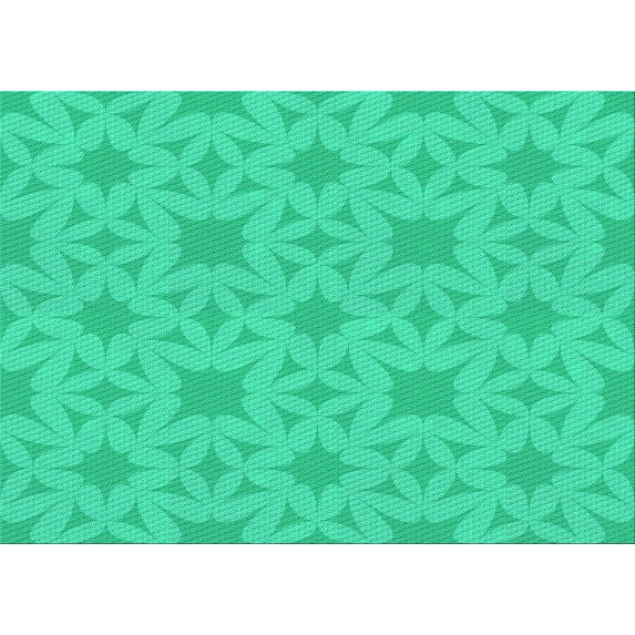 Ahgly Company Indoor Rectangle Patterned SpringGreen Area Rugs, 6' x 9'