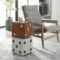 thumbnail image 5 of Uttermost Roll Roll The Dice Wood Accent Table in Natural/White, 5 of 5