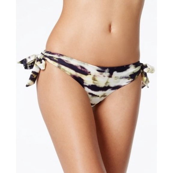 Rachel Roy WHITE MULTI Adjustable Bikini Swim Bottom, US Medium