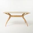thumbnail image 2 of Noble House Logan Mid-Century Modern Wood Dining Table, Natural Oak, 2 of 10