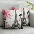 thumbnail image 3 of JEUXUS  Throw Pillow Covers, Oil Painting Paris European City Landscape France Eiffel Tower Pillow Cases Home Decorative Square  Pillowcases, 3 of 5