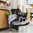 thumbnail image 6 of Marble Large Capacity Reusable Foldable Oxford Cloth Shopping Bag Laundry Basket Grocery Baskets, 6 of 7