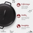 thumbnail image 2 of Juego de 7 cuartos de galón presazonado de hierro fundido Dutch Oven Cuisinel, 2 of 6