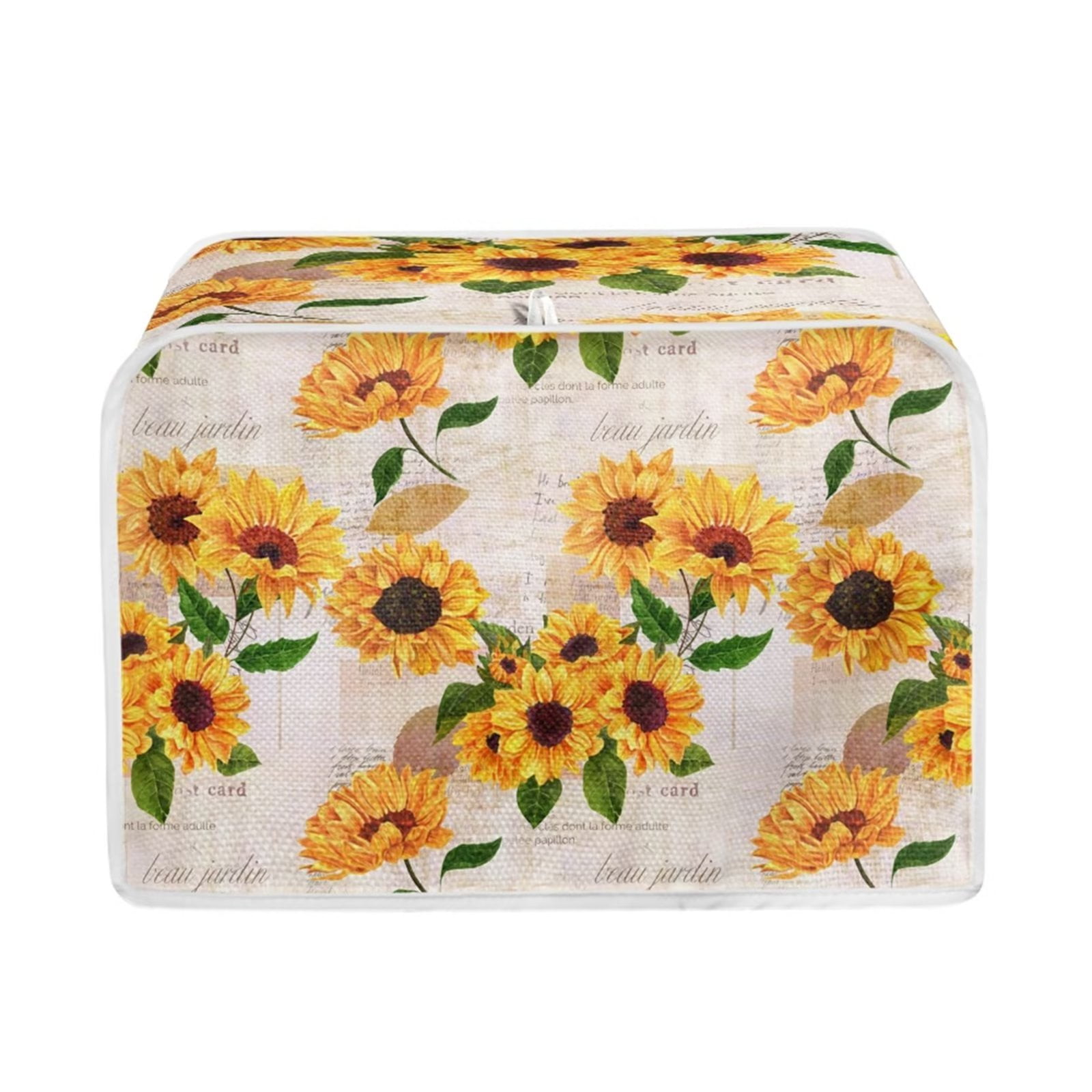 Binienty Farmhouse Sunflower Toaster Covers 2 Slice Toaster Dust Cover