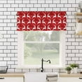 thumbnail image 4 of Red Christmas Elk Kitchen Valances for Windows 60x18 Inch Kitchen Curtains Valances Rod Pocket Xmas Deer Snowflakes Winter Holiday Bathroom Window Valances for Window Treatment Decor, 4 of 6
