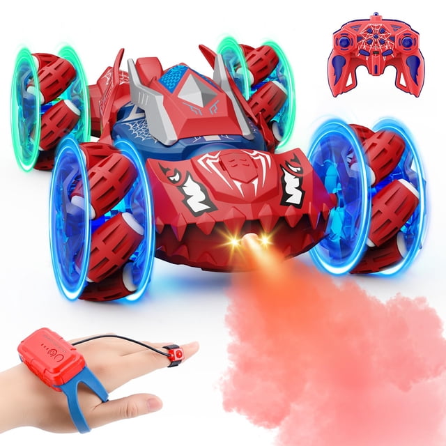 Coche de control remoto Qryselen RC Cars 360° Flip 2.4 Ghz 4WD rojo