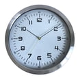 thumbnail image 1 of Reloj de Pared Silencioso de 35cm de Diámetro con Carátula Blanca y Marco de Metal / Números Arábigos y Manecillas Negras, 1 of 6