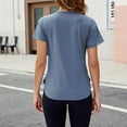 thumbnail image 7 of Women's Casual Basic Spring Summer Short Sleeve Round-Neck Yoga Exercise Solid Color T-Shirt for Women 2026, 7 of 7
