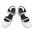 thumbnail image 4 of Sandalias de punta cerrada para mujer, antideslizantes, elegantes, retro, informales, para verano, 4 of 8