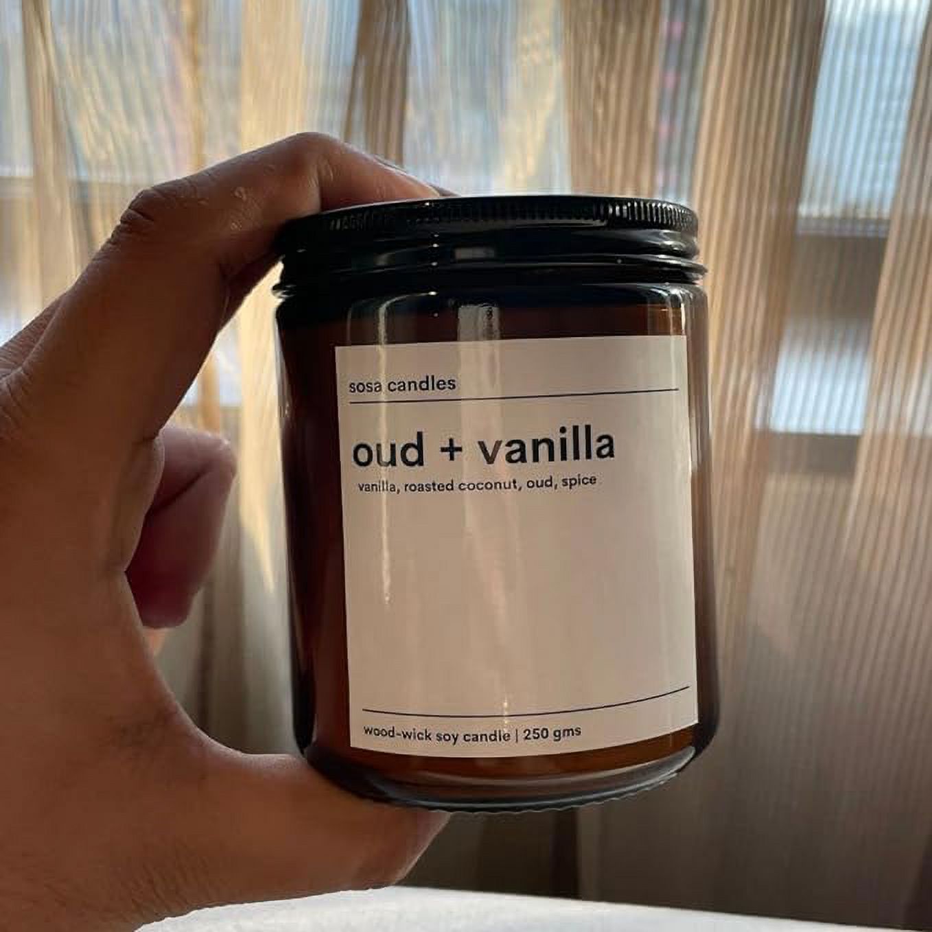 Oud + Vanilla Amber Jar Scented Candles | Scented Candles for Home Decor | Scented Candles Gift Set | Scented Candles for Bedroom Living Room Hall Decoration | Gift Ideas | Home Decor Items - 40hrs