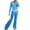Sky Blue, variant on FAIWAD 2 Piece Outfits for Womens Solid Color Tracksuit Long Sleeve Hoodie with Flare Trousers (X-Large, Yellow)