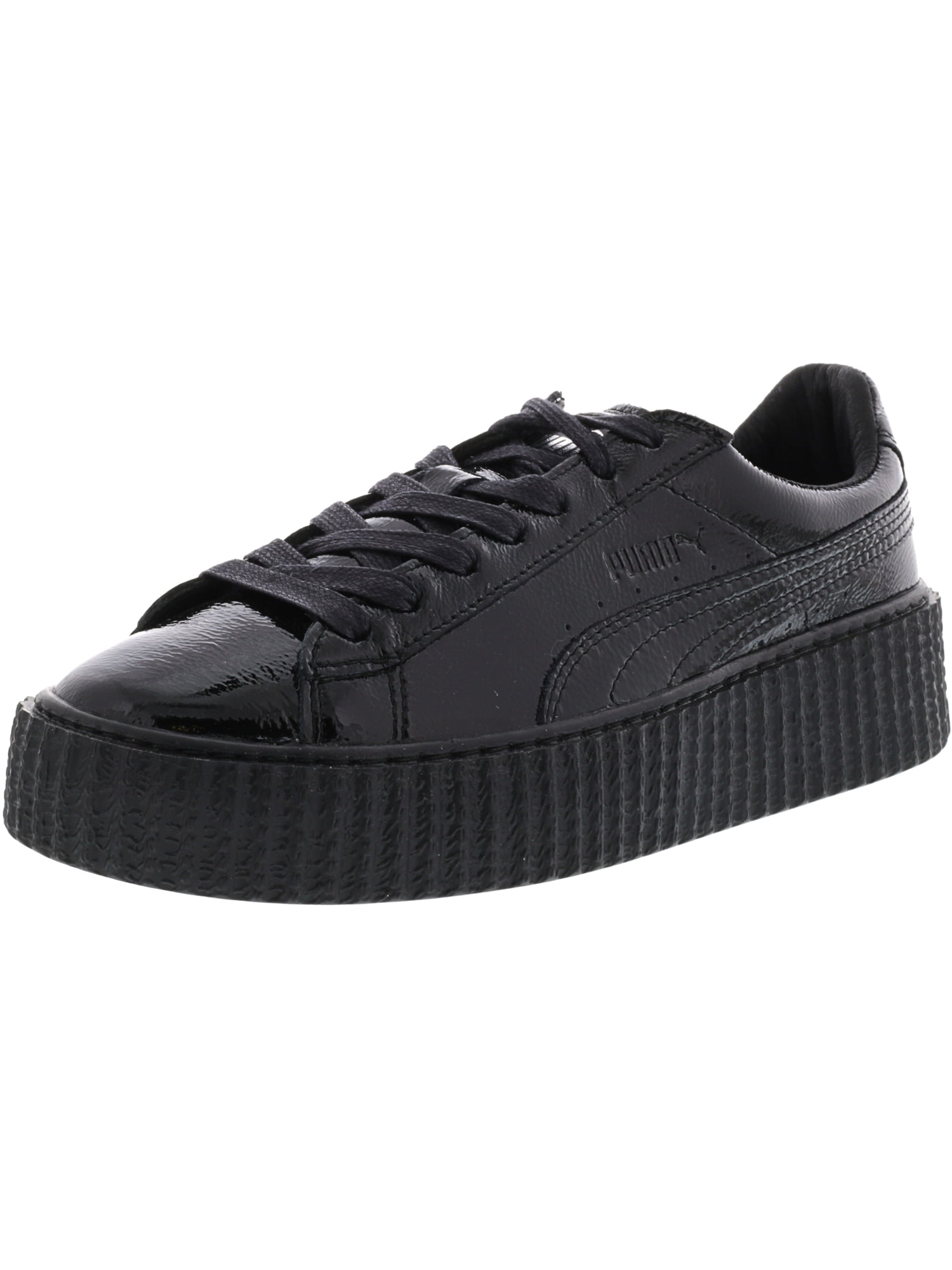 Puma Women's Creeper Wrinkled Patent Black / Ankle-High Leather Fashion ...