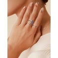 thumbnail image 3 of Anillo azul contra el mal de ojo Silvora Anillos de plata de ley para mujeres y niñas amuleto abierto apilable joyería protectora Regalo de cumpleaños y Navidad, 3 of 8