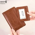 thumbnail image 2 of Anti-lost Passport Holder, Personalized Passport Card Holder for Travel Women Men Passport Wallet Rfid Blocking with Card Slots and Pen Holder, Black, 2 of 8