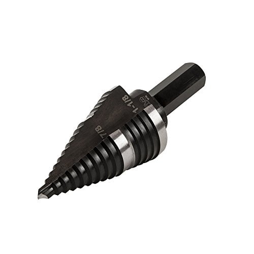 Klein Tools KTSB11 Step Drill Bit #11 Double-Fluted 7/8 to 1-1/8-Inch