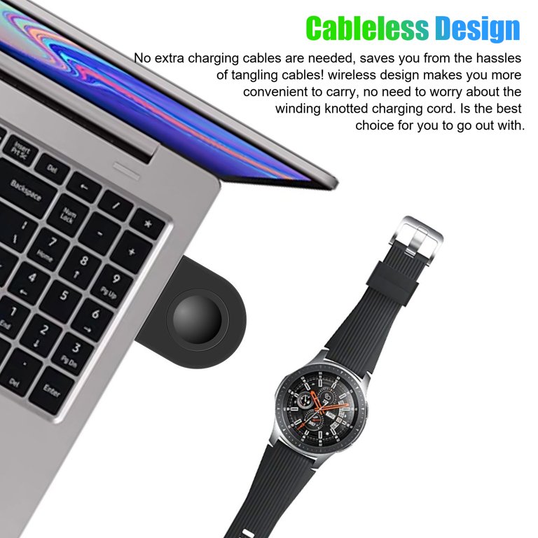 Tsv 2 1pcs Charger Compatible With Samsung Galaxy Watch 3 41mm 45mm Replacement Wireless Charging Dock Fit For Samsung Galaxy Watch Sm R840 Sm R850 Black Walmart Com