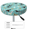 thumbnail image 4 of Gukieu Cute Dog Print Round Chair Cover, Dust-proof and Non-slip Bar Chair Protective Cover, Suitable for Bars, Restaurants, Offices-12 inch, 4 of 7