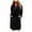 Black, variant on Pimfylm Women's Peacoat Wool Blend Lapel Collar Trench Coat Black, XL