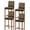 Brown, variant on Sage Green Black Plaid Bar Stool Covers Set of 6, Vintage Star Buffalo Check Rustic Stretch Washable Bar Chair Covers with Backs, Removable Pub Counter Height Chair Cover for Kitchen Dining Room Cafe
