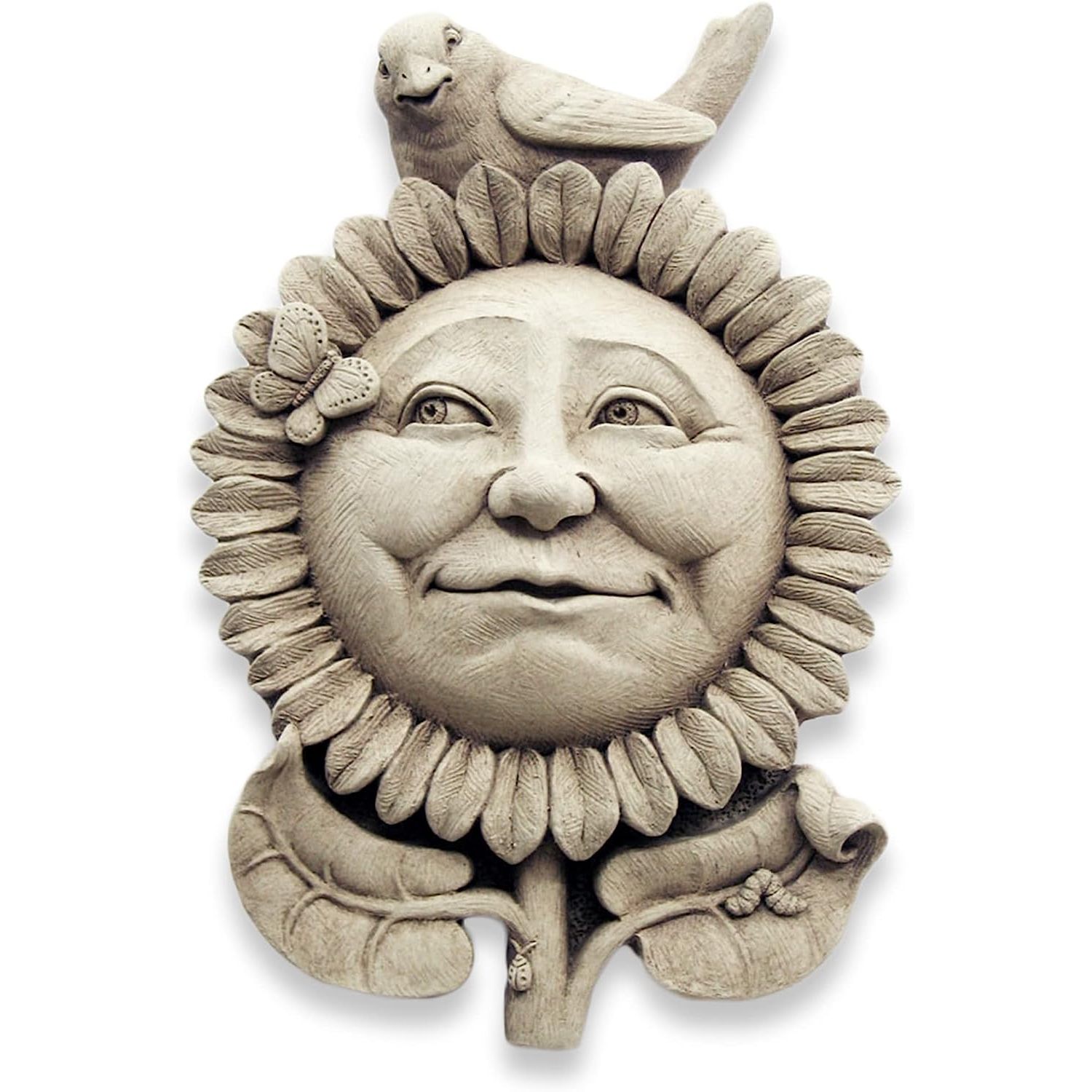HElectQRIN, Sunflower Morning Wall Plaque Figurine, Original Sculpture