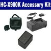 Panasonic HC-X900K Camcorder Accessory Kit includes: SDM-1551 Charger, SDC-27 Case, SDVWVBN260 Battery