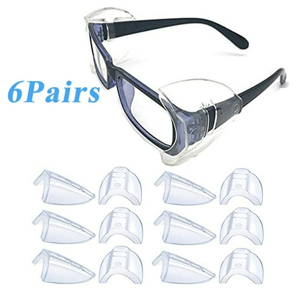 TIHLMK 6 Pairs Side Shields for Eye Glasses Slip On Safety Glasses