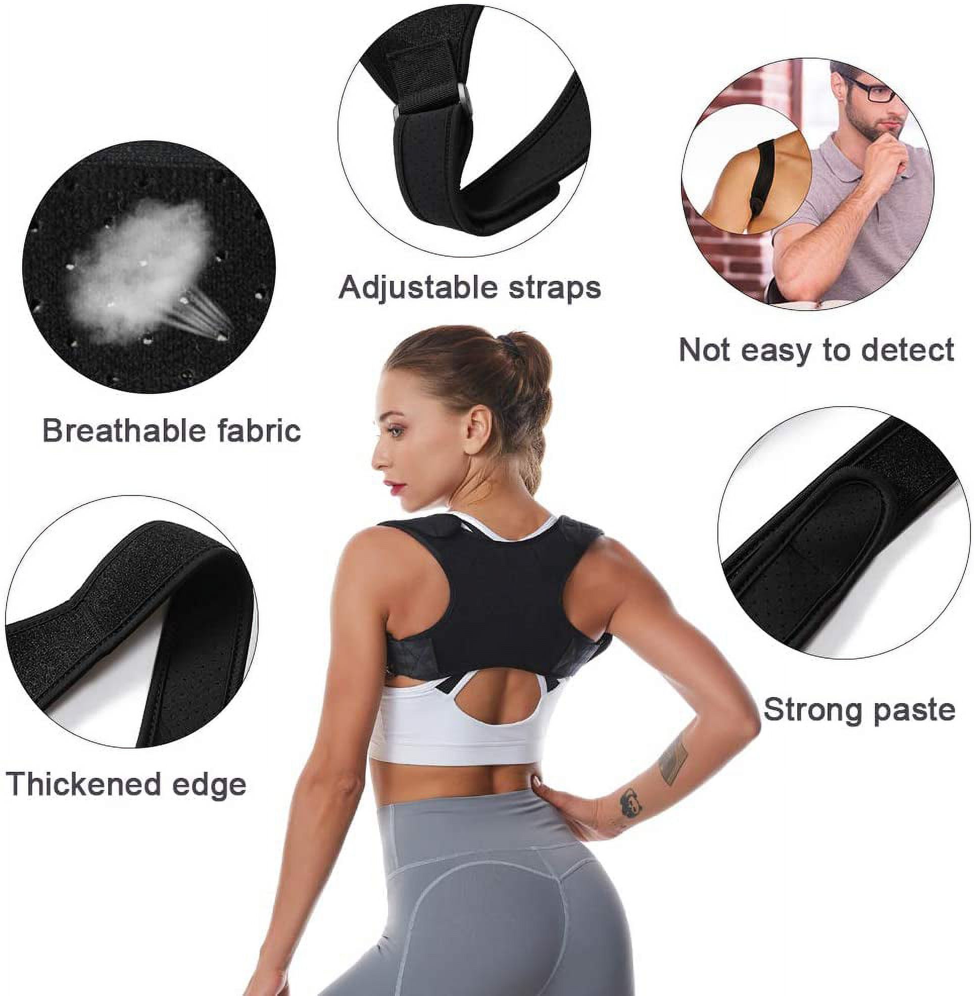 Posture Corrector for Women and Men - Adjustable Upper Back Brace - for Support and Providing Pain Relief from Neck,Back and Shoulder, Improve Eliminate Bad Posture for Correct Posture - image 2 of 6