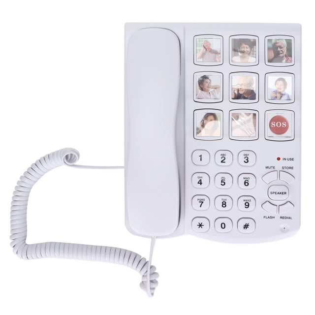 Teléfono LD-858HF Botón Grande Teléfono Amplificado Photo Memory Lline Para Personas Mayores Ancianos