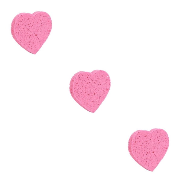 Soidarity Paquete de 10 esponjas de limpieza de la piel esponja de celulosa de limpieza profunda esponjas de limpieza facial en forma de corazón Type1 NO1 Soidarity CBP194774