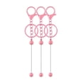 thumbnail image 1 of KLKCMS 3 Pieces Beadable Keychain Bars Make Your Own Keychain Rings for Friend Gift Pink, 1 of 9