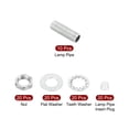 thumbnail image 3 of Unique Bargains M10 Thread 1.18' Lamp Pipe Kit with Lock Nuts Washers Fasteners Assortment Hardware, 3 of 5