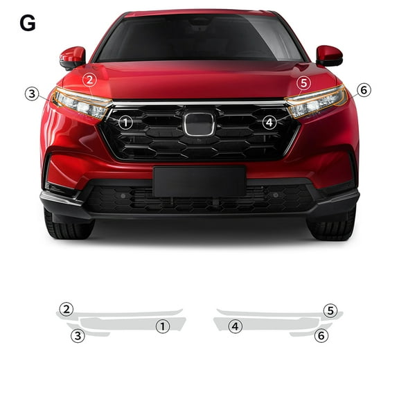 Car Door Sills Triangle Anti-scratch for HONDA CRV 2023 2024 2025 Headlight Transparent TPU Original Pre Cut ppf Protective Film.