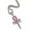 Silver, variant on 14K Gold Over Finish Simulated Diamond Iced out Bling Custom Pink Egyptian Ankh Cross Charm Pendant Necklace, Gift For her, Mothers day