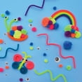 thumbnail image 3 of Hello Hobby Fuzzy Craft Kit, 300 Count, Neon Multicolor Chenille Stems and Poms for Kids Crafts and DIY Projects, 3 of 6