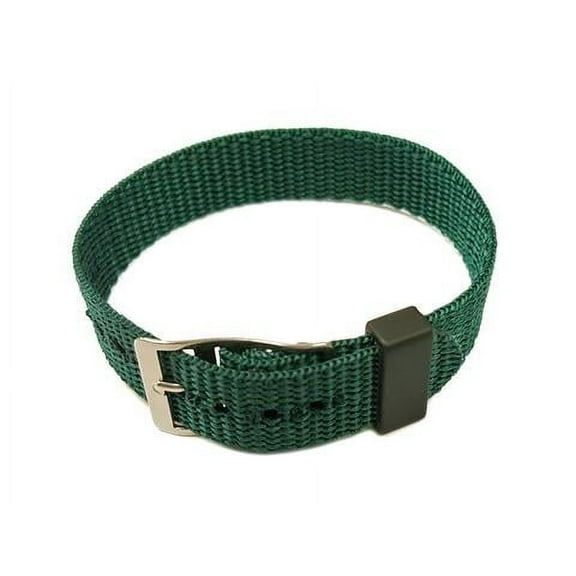 Nylon One Piece Slip Thru 14mm Green Watch Strap