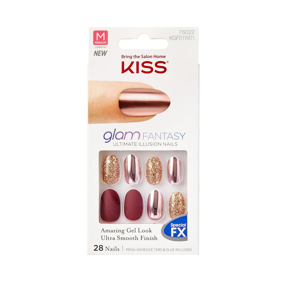 KISS Gel Fantasy Nails, Fanciful - Walmart.com - Walmart.com