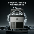 thumbnail image 7 of Coolake Commercial Ice Maker Machine 200lbs/24H, Air Cooled Under Counter Ice Maker with 50lbs Ice Storage, Stainless Steel Self Cleaning Freestanding Ice Maker for Home Bar Restaurant Kitchen, 7 of 7