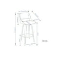thumbnail image 5 of Simpli Home Carly Contemporary Swivel Bar Stool (Set of 2) in Grey Polyester linen fabric, 5 of 14