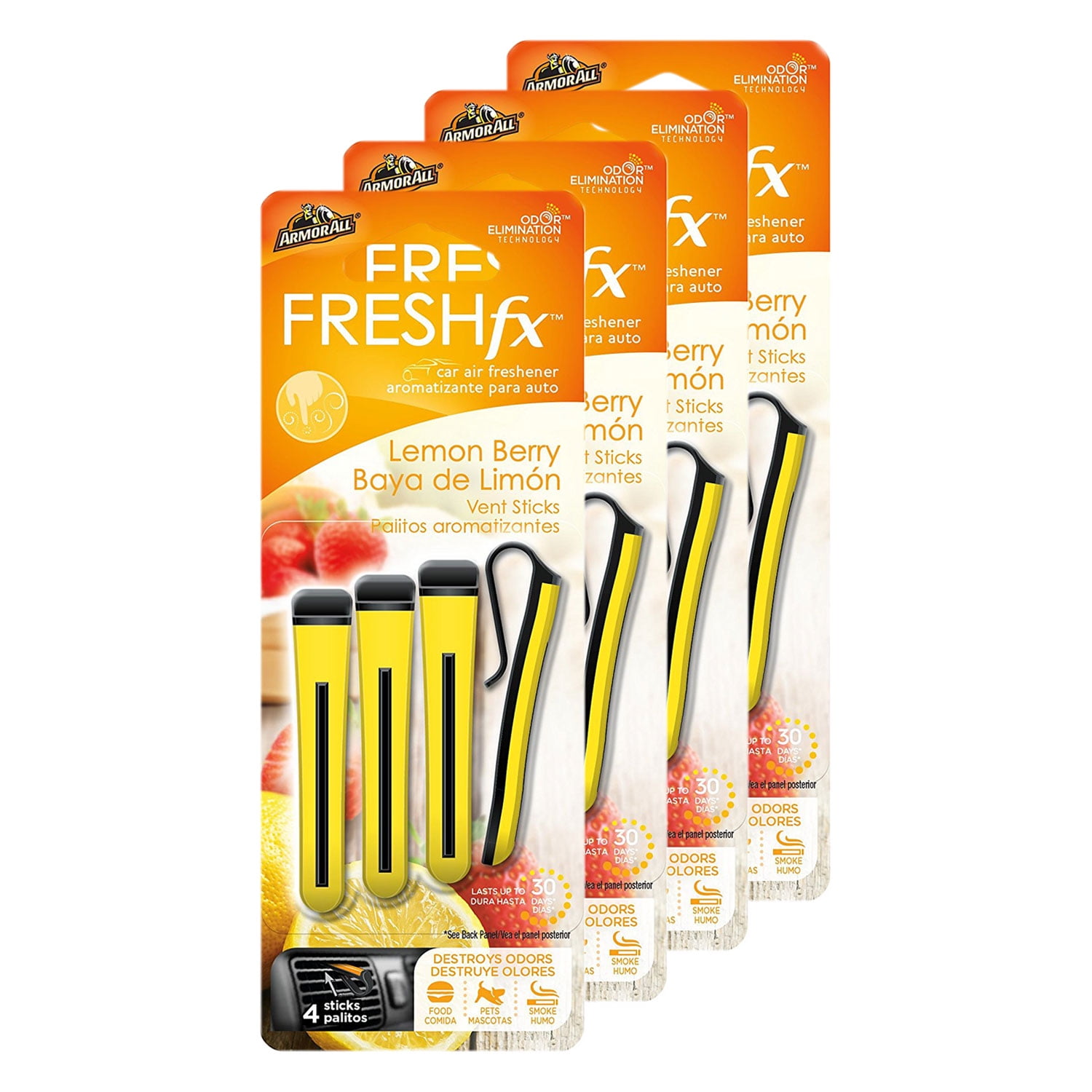 Armor All FRESHfx Car Air Freshener Vent Sticks, 4PACK (16 Sticks