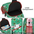 thumbnail image 4 of Sling Backpack,Green Christmas Snowman Pattern Sling Bag with Water Bottle Holder,Waterproof Sling Bag for Men/Women with Headphone Jack for Hiking,Travel, 4 of 6